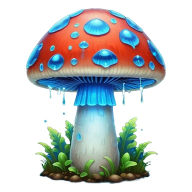 glowing mushroom sticker