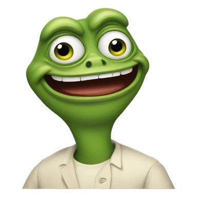 old pepe with a weird laugh sticker