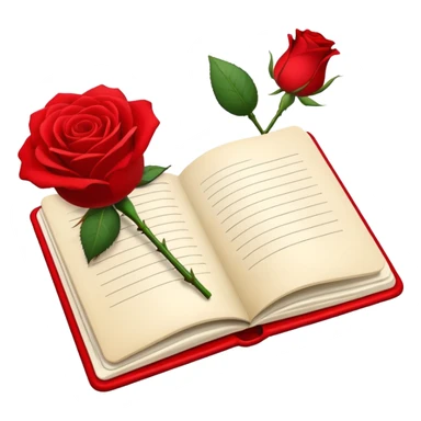 notebook and Rose sticker