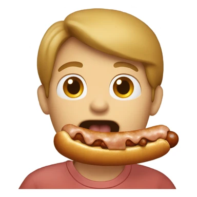 Sausage being eaten  sticker