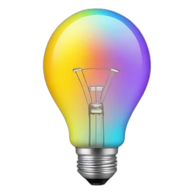 Think bulb bright color sticker