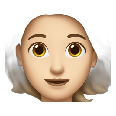 women dermatologist long brown hair, fair skin sticker