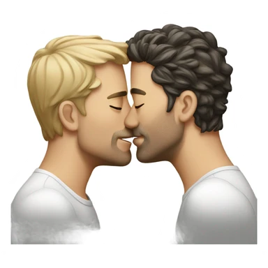 Two hot white men kissing  sticker