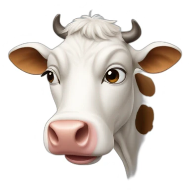 a cow cring sticker