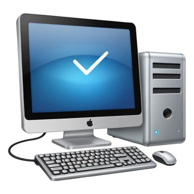 computer with computer unit sticker