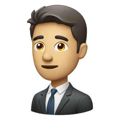 business man thinking about something sticker
