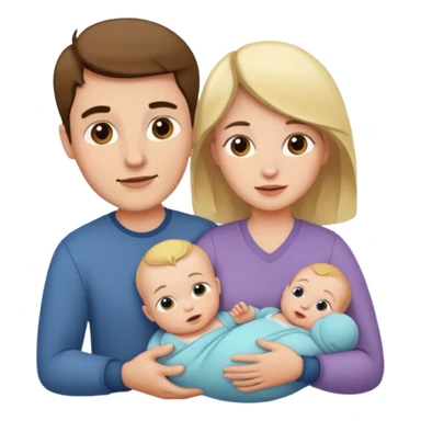 Man with woman and baby sticker