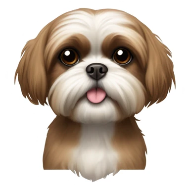 Brown shih tzu  sticker