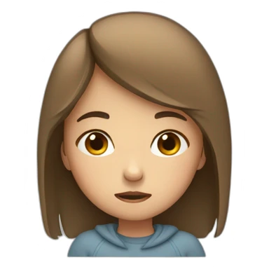 girl about to cry doing sticker