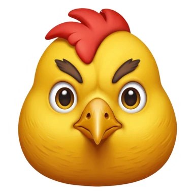 a chicken face and peanut body  sticker