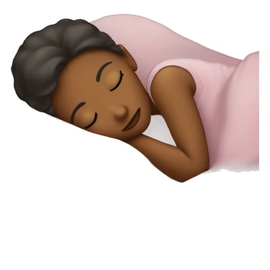 A girl sleeping on the bed  sticker