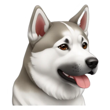 Akita inu brindle grey and red sticker