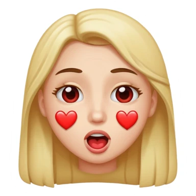 heart eyes and drooling sticker