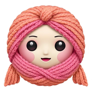 crochet single stitch (it has a color like a peach-pinky sunset) no faces  sticker