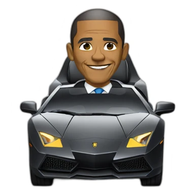 obama-driving-a-Lamborghini sticker
