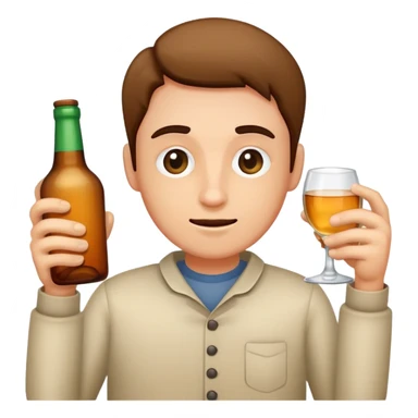 Drunk with bottle  sticker