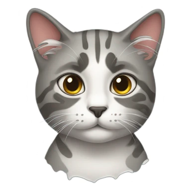 Wet cat sticker
