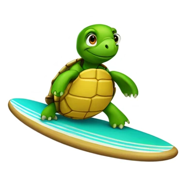 Turtle on a surfboard  sticker