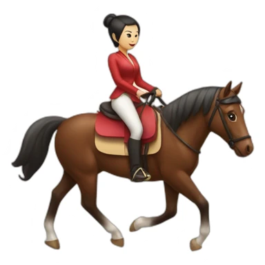 maki-with-woman-on-back-like-horsebackriding sticker
