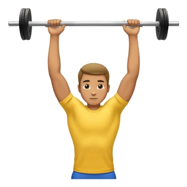 Homem amarelo fazendo barra fixa mostrando as costas sticker