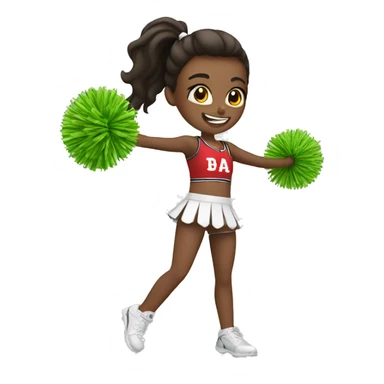 girl doing a cheer needle sticker