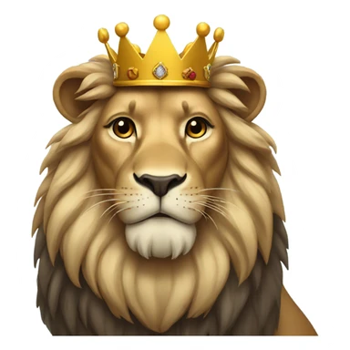 Lion wearing a crown sticker