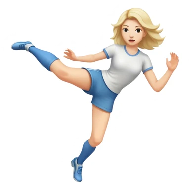 White women kicks sticker