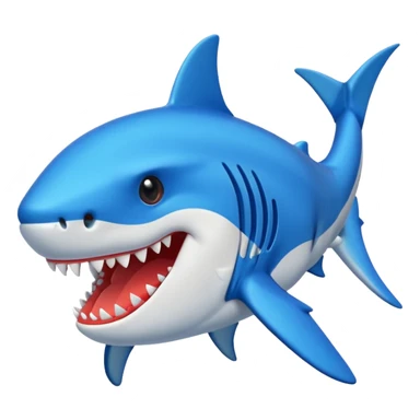 Tiburón con tenis azules sticker