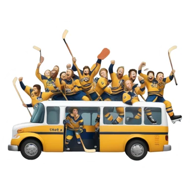 Hockey bus trip sticker