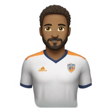 soccer player with facial hair and beard sticker