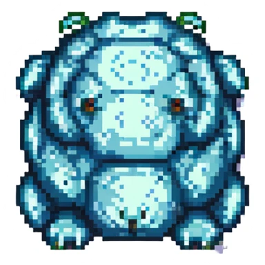 chubby small tardigrade pixel art sticker