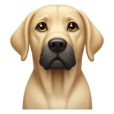 Labrador  with slightly black ears with one eye open and the other closed sticker