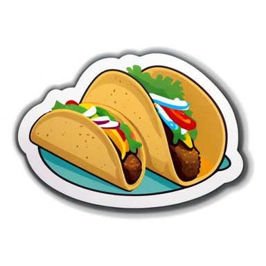Tacos from a Mexican restaurant  sticker