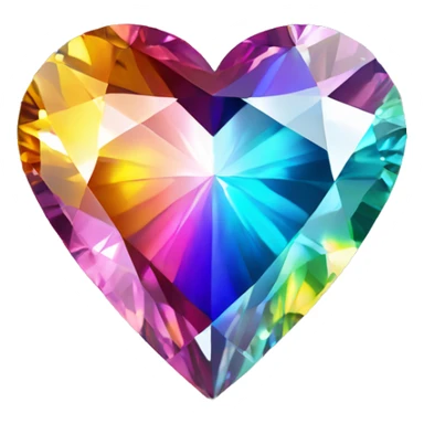 Heart shaped 56-carat rainbow diamond sticker