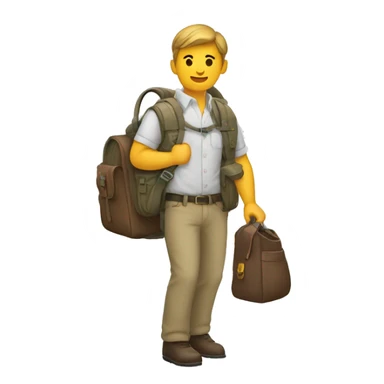 Ladrón con bolso en la espalda  sticker