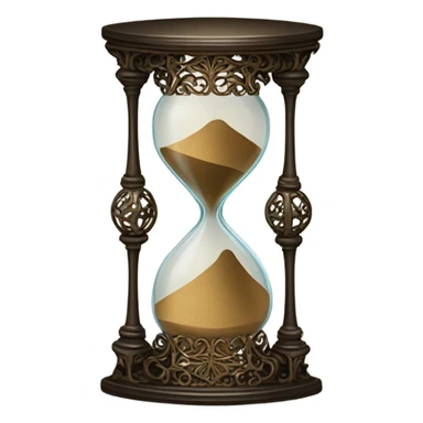 vintage ghotic hourglass sticker