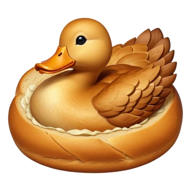 duck made of gluten bread sticker