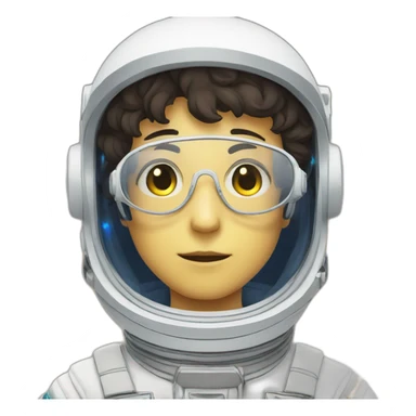 astronaut anime boy glasses sticker