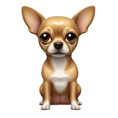 Perro Chihuahua con manchas cafés y mujer de pelo negro  sticker