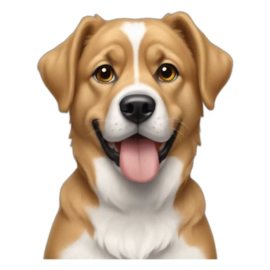 Chien dans les bras de macron sticker