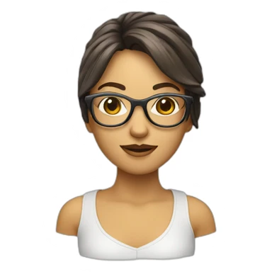 image-shop-girl-glasses-3d sticker