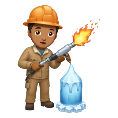 Sculptor blowtorch,Ice. sticker