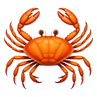 A crab with a total of eight legs sticker