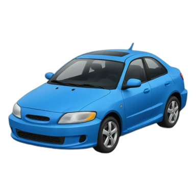 Car blue sticker