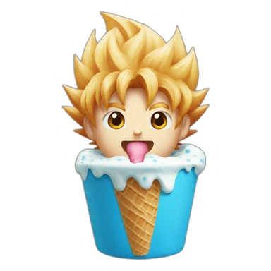 Son goku with ice cream sticker