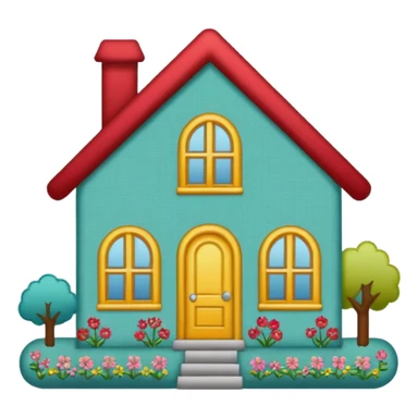 "home sweet home" stitching sticker