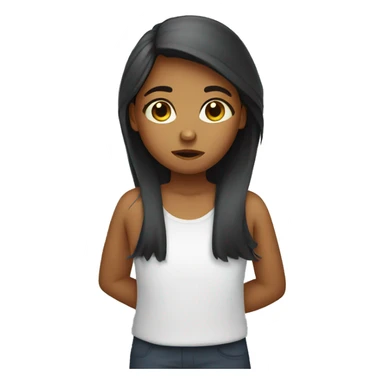 Girl saying sorry sticker