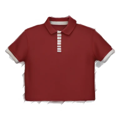  striped polo shirt dark red sticker