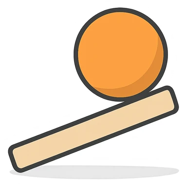 flat toon style ball balancing on a surface sticker
