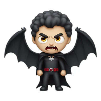 Angry vampire with bat wings sticker